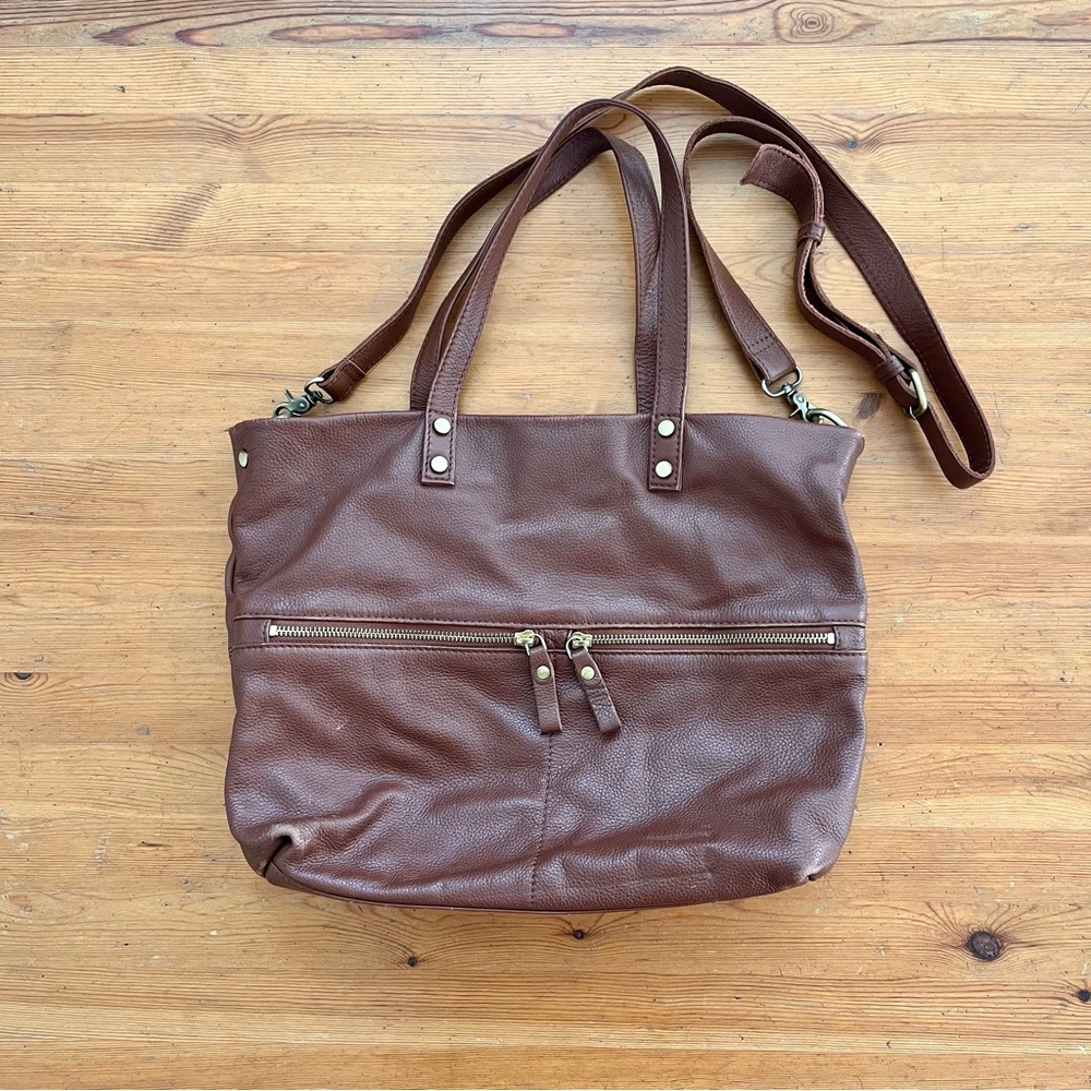 Brown Leather Aspen Tote Bag